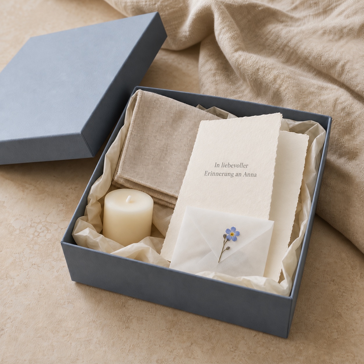 Trostbox »Leise bei dir« mit beispielhafter Personalisierung